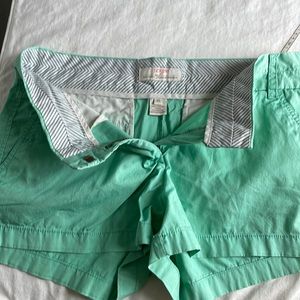Mint green j crew shorts